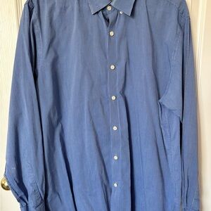 Hart Schaffner Marx Blue Casual Button Down Shirt